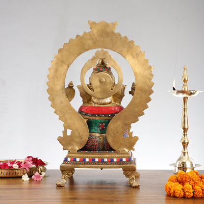 Superfine Brass Ganapathi Statue - 20x13x10 Inch