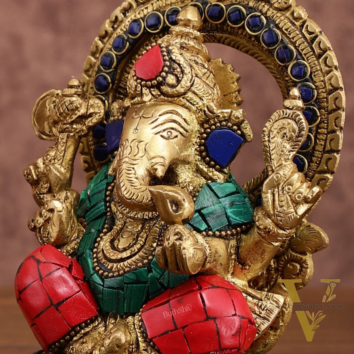 Superfine Brass Ganesh Lakshmi Idol Pair | 5.5-inch, 3 kg