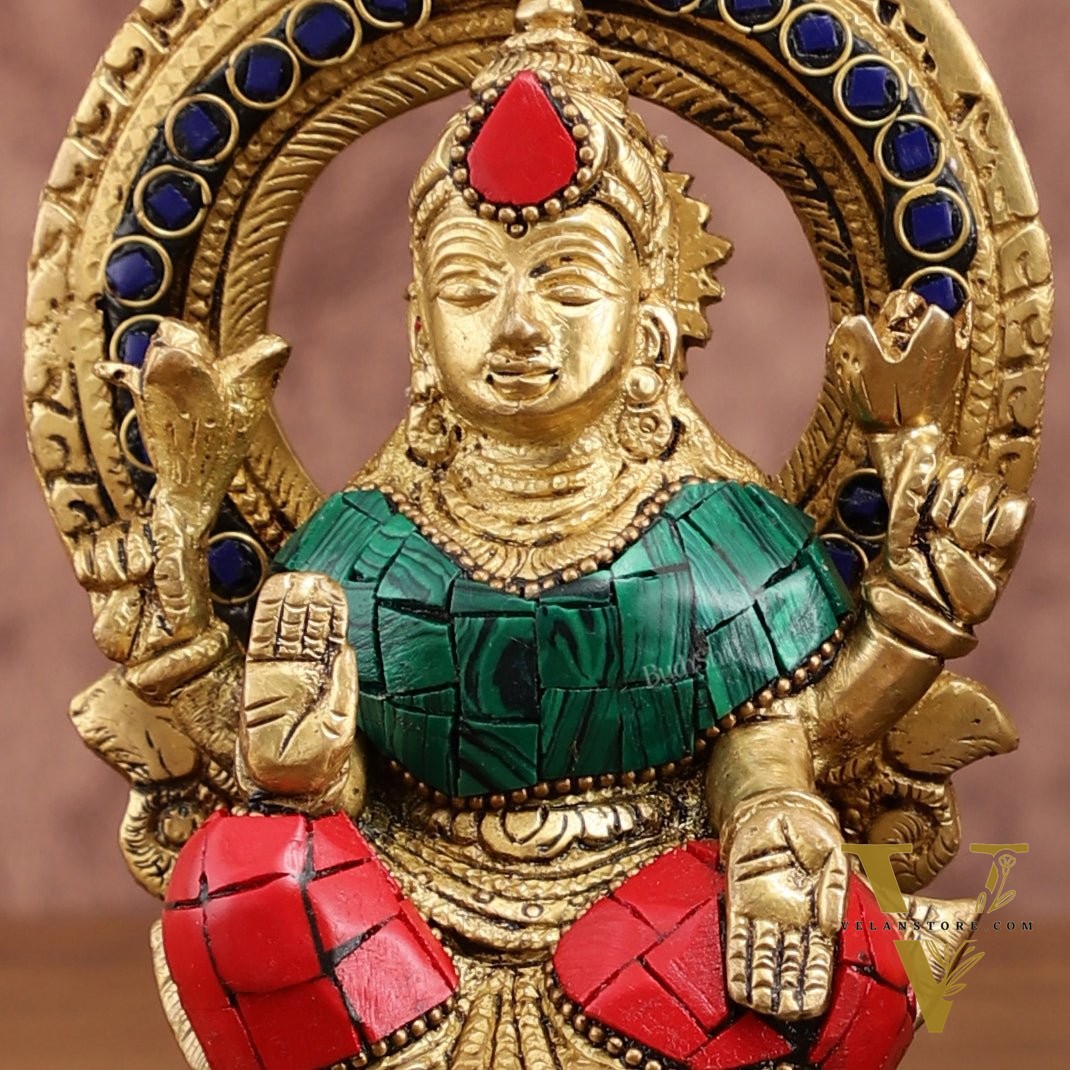 Superfine Brass Ganesh Lakshmi Idol Pair | 5.5-inch, 3 kg