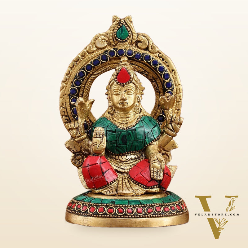 Superfine Brass Ganesh Lakshmi Idol Pair | 5.5-inch, 3 kg
