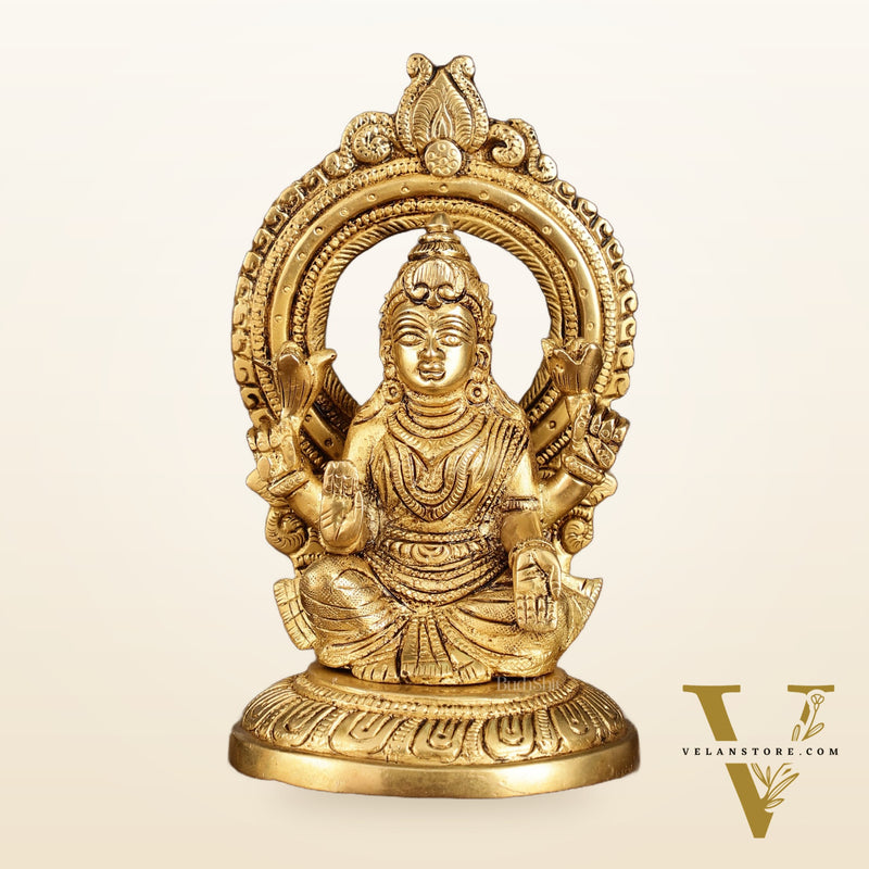 Superfine Brass Ganesh Lakshmi Idol Pair | 5.5 Inch Height