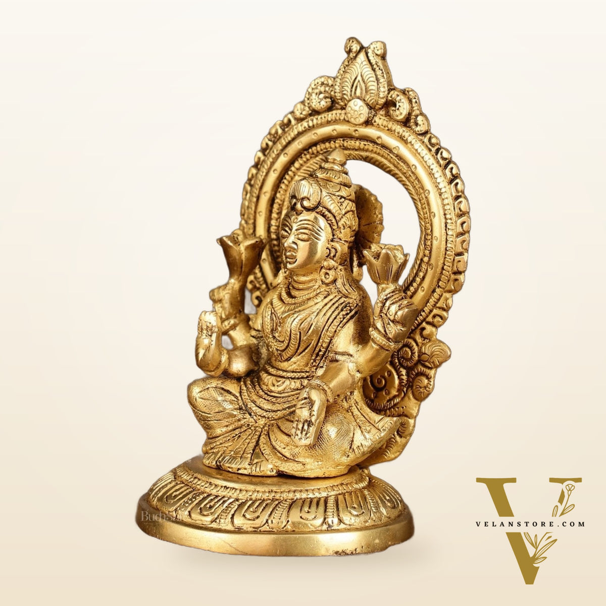 Superfine Brass Ganesh Lakshmi Idol Pair | 5.5 Inch Height
