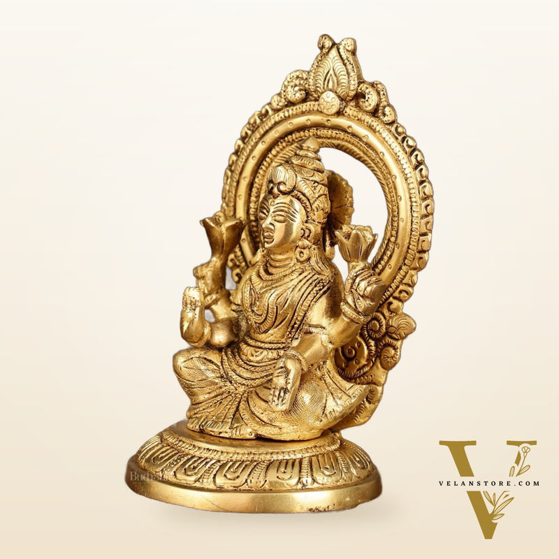 Superfine Brass Ganesh Lakshmi Idol Pair | 5.5 Inch Height