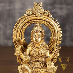 Superfine Brass Ganesh Lakshmi Idol Pair | 5.5 Inch Height