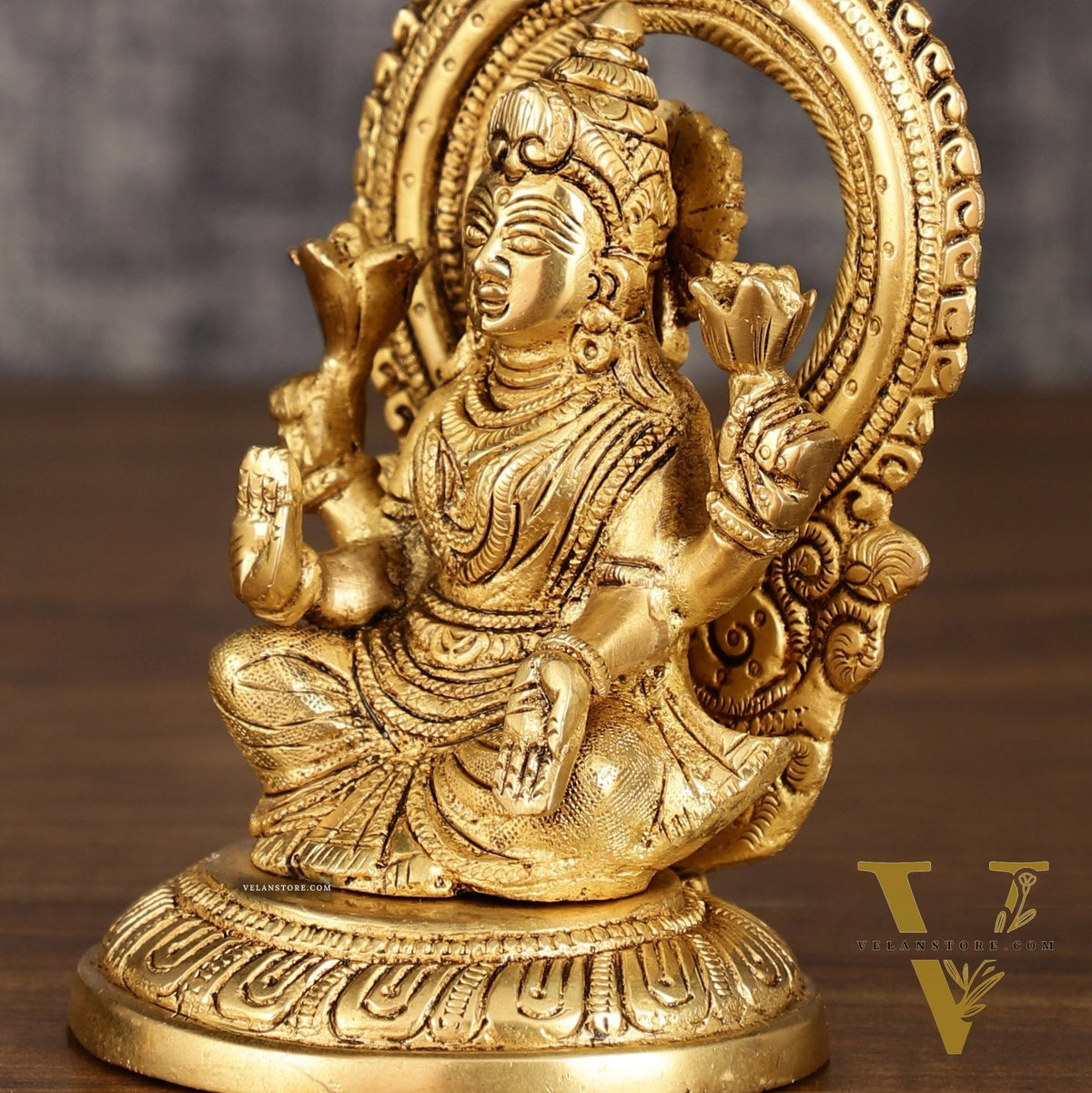 Superfine Brass Ganesh Lakshmi Idol Pair | 5.5 Inch Height
