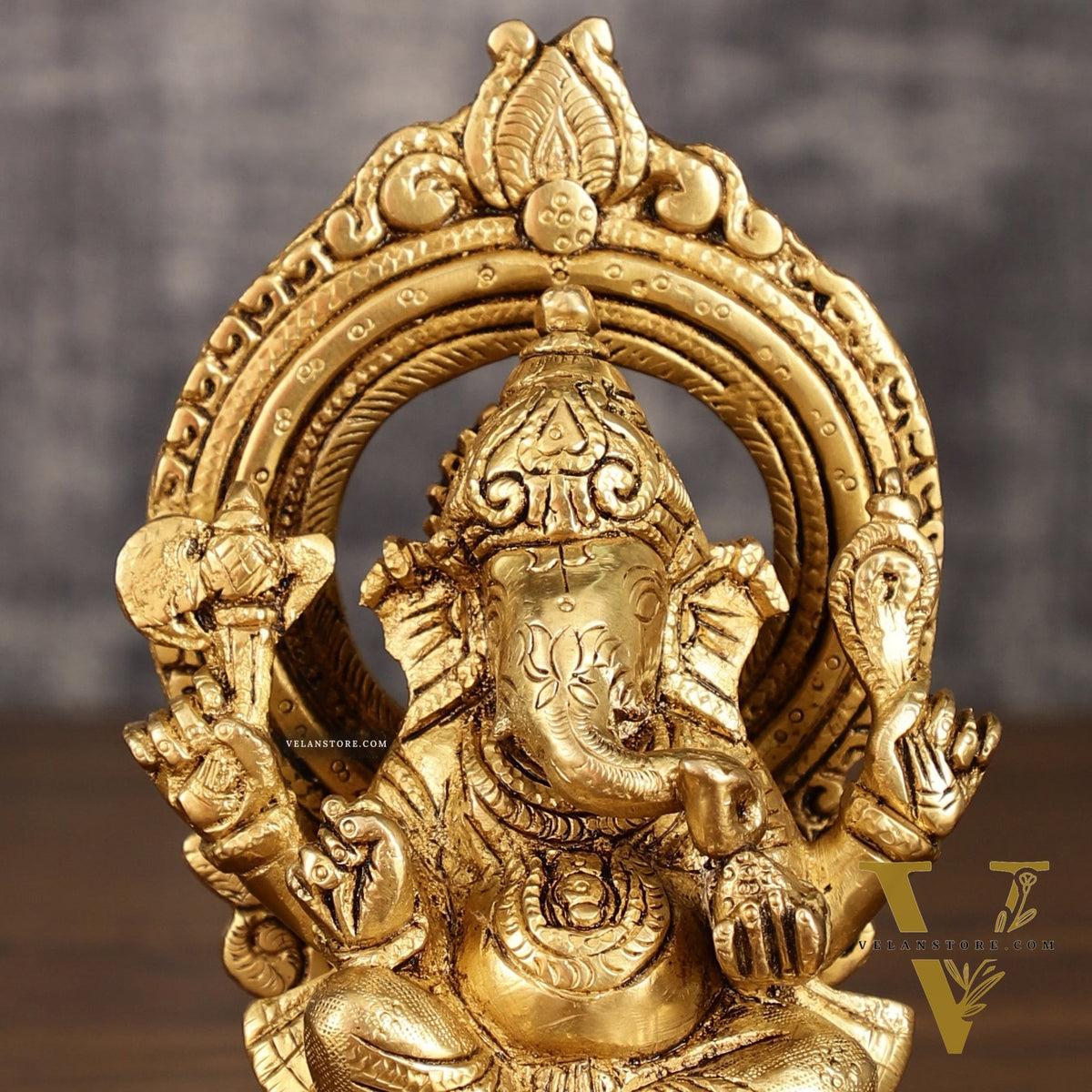 Superfine Brass Ganesh Lakshmi Idol Pair | 5.5 Inch Height