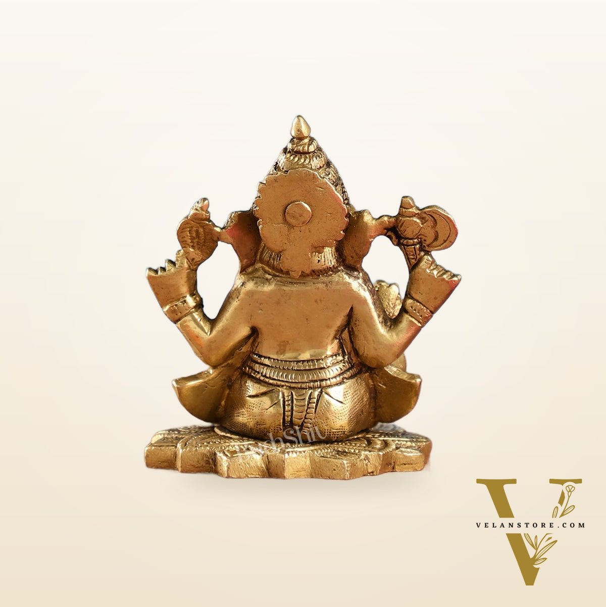 Superfine Brass Ganesha Idol | Height 4 inch