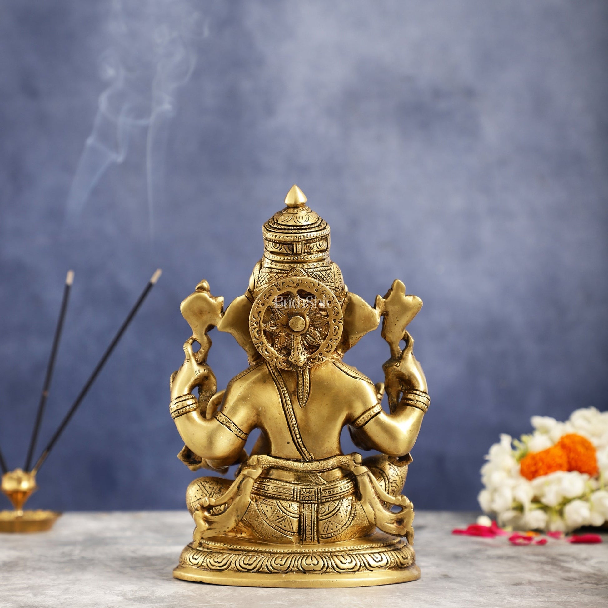 Superfine Brass Ganesha Idol Statue Murti - 11 inch