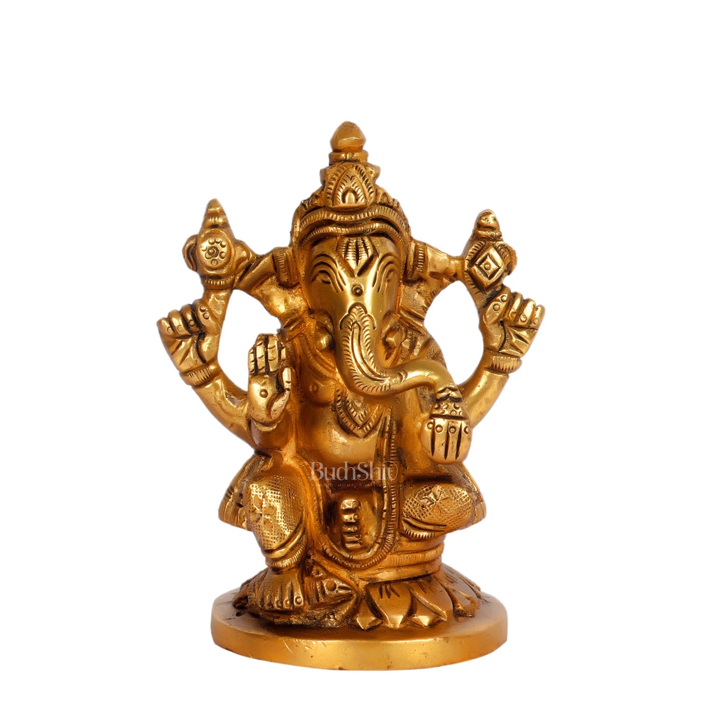 Superfine Brass Ganesha, Lakshmi, Saraswati Idols 3.5 "