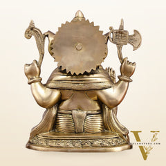 Superfine Brass Ganesha Statue - 12" Divine Blessings
