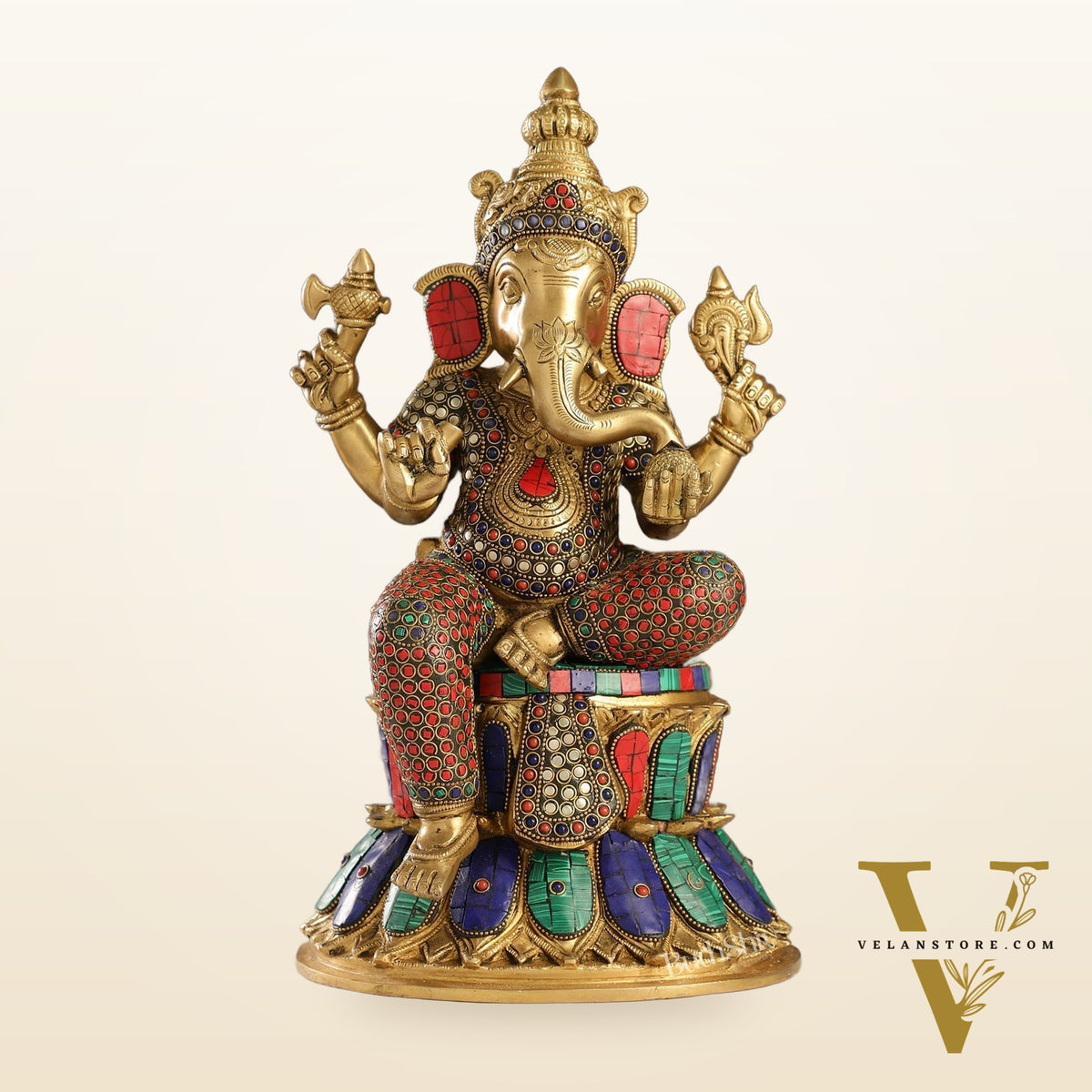 Superfine Brass Ganesha Statue 15 inch