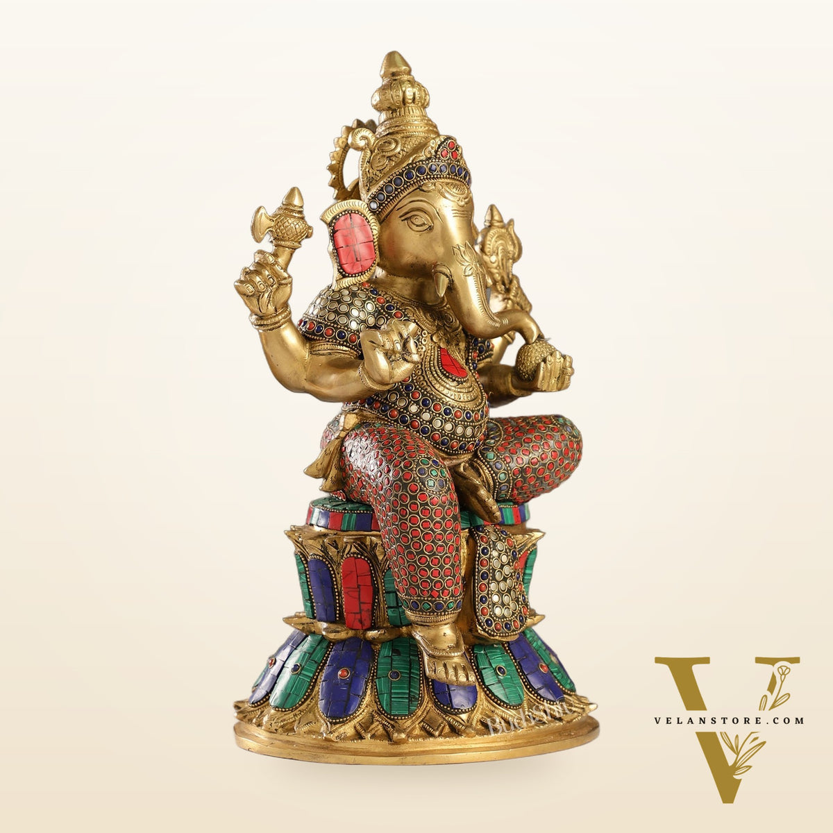 Superfine Brass Ganesha Statue 15 inch