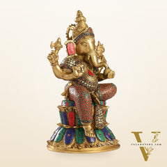 Superfine Brass Ganesha Statue 15 inch