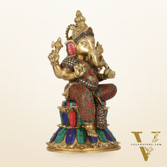 Superfine Brass Ganesha Statue 15 inch