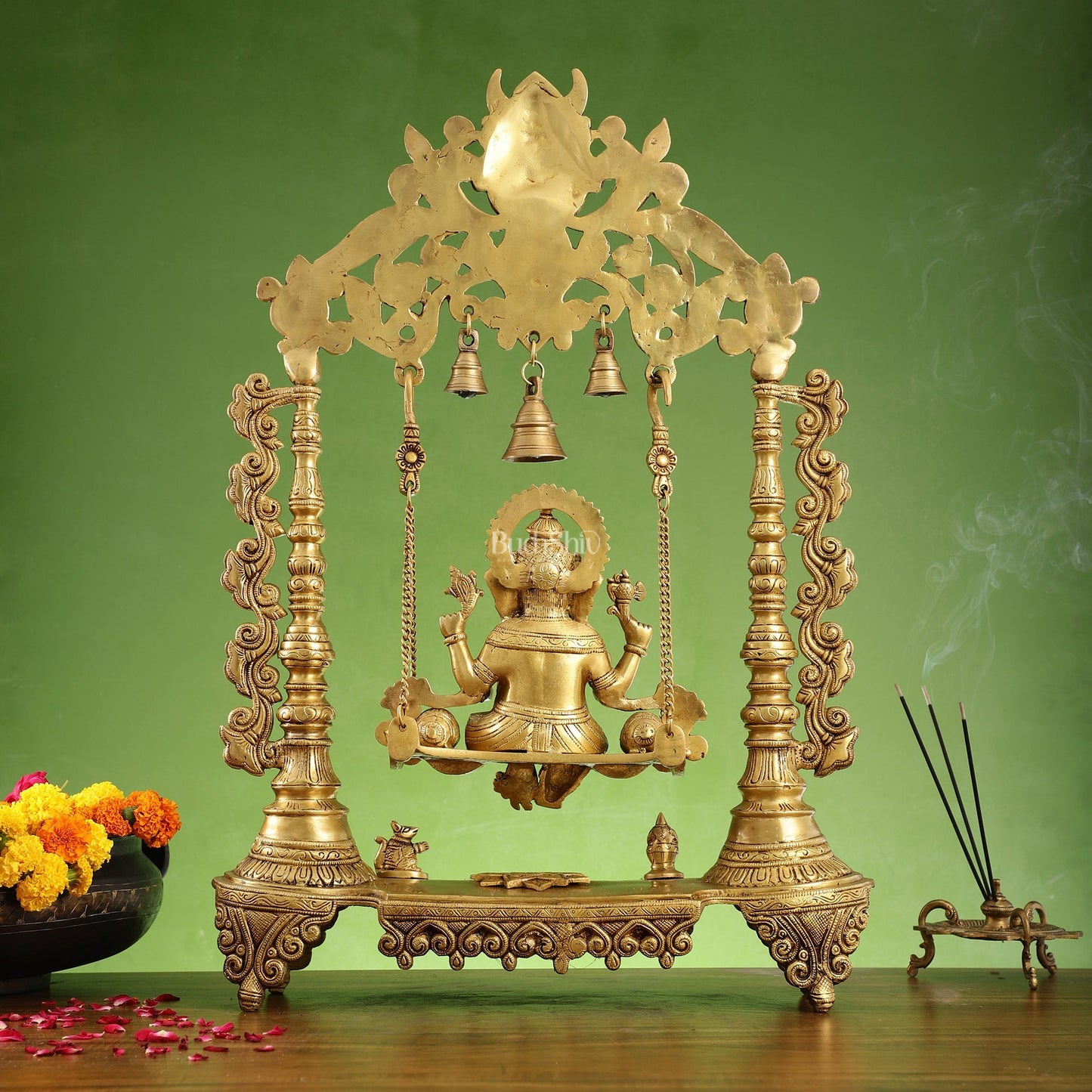 Superfine Brass Ganesha Swing jhoola - 26 inch large