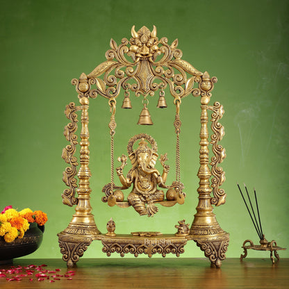 Superfine Brass Ganesha Swing jhoola - 26 inch large