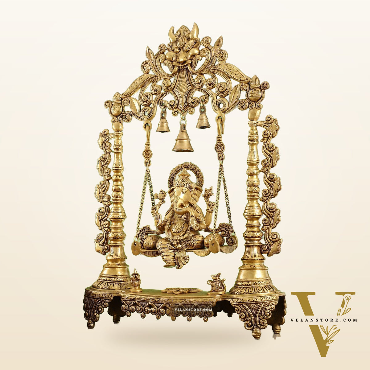 Superfine Brass Ganesha Swing jhoola - 26 inch large
