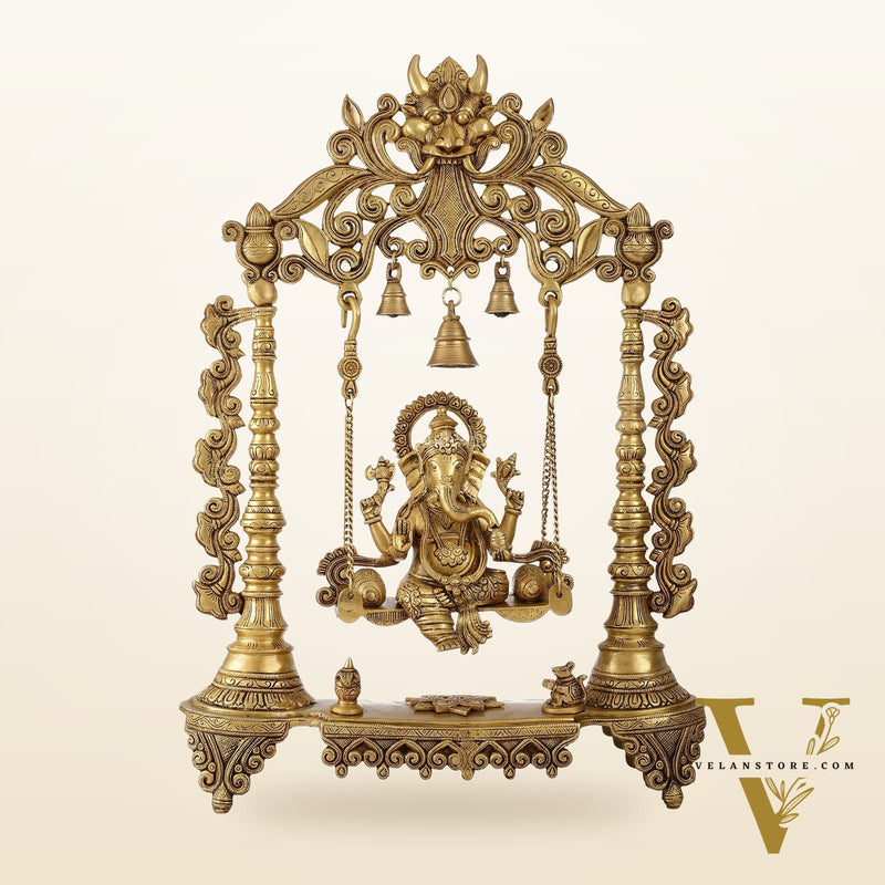 Superfine Brass Ganesha Swing jhoola - 26 inch large