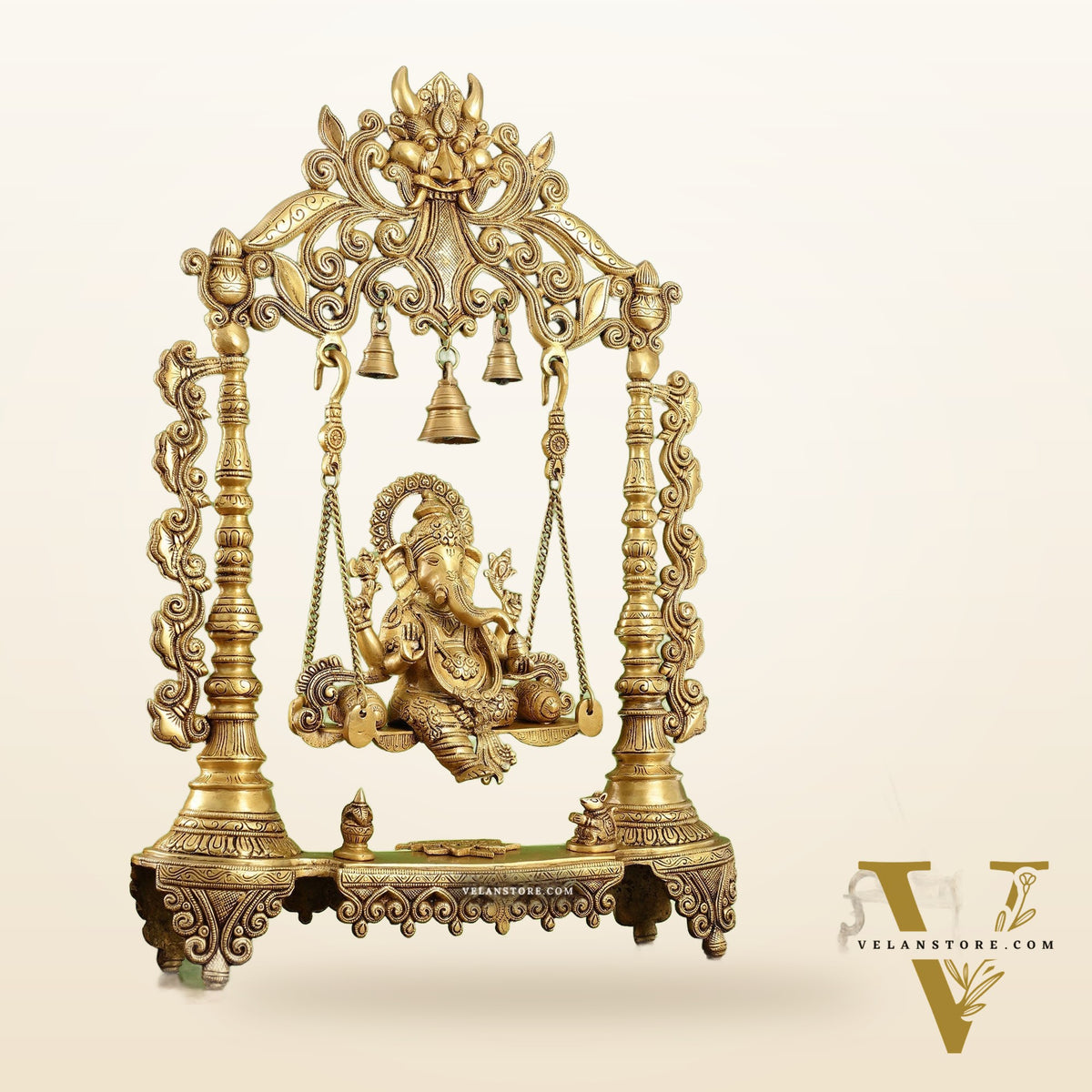 Superfine Brass Ganesha Swing jhoola - 26 inch large
