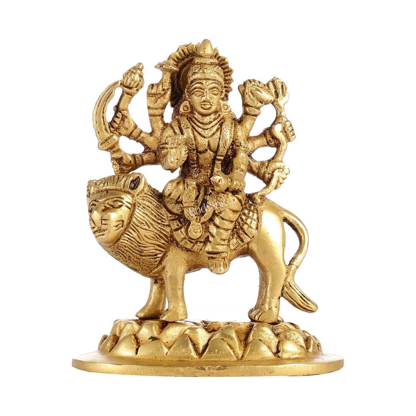 Superfine Brass Goddess Durga Sherawali Mata Murti Idol | Height 4.5 inch