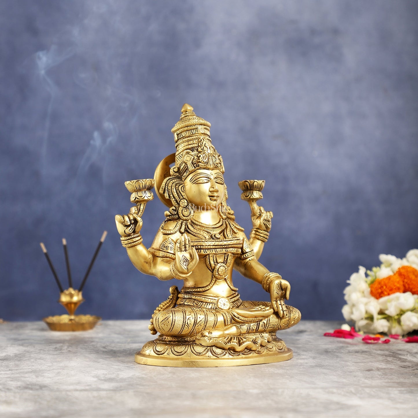 Superfine Brass Goddess Lakshmi Idol Statue Murti 11 inch