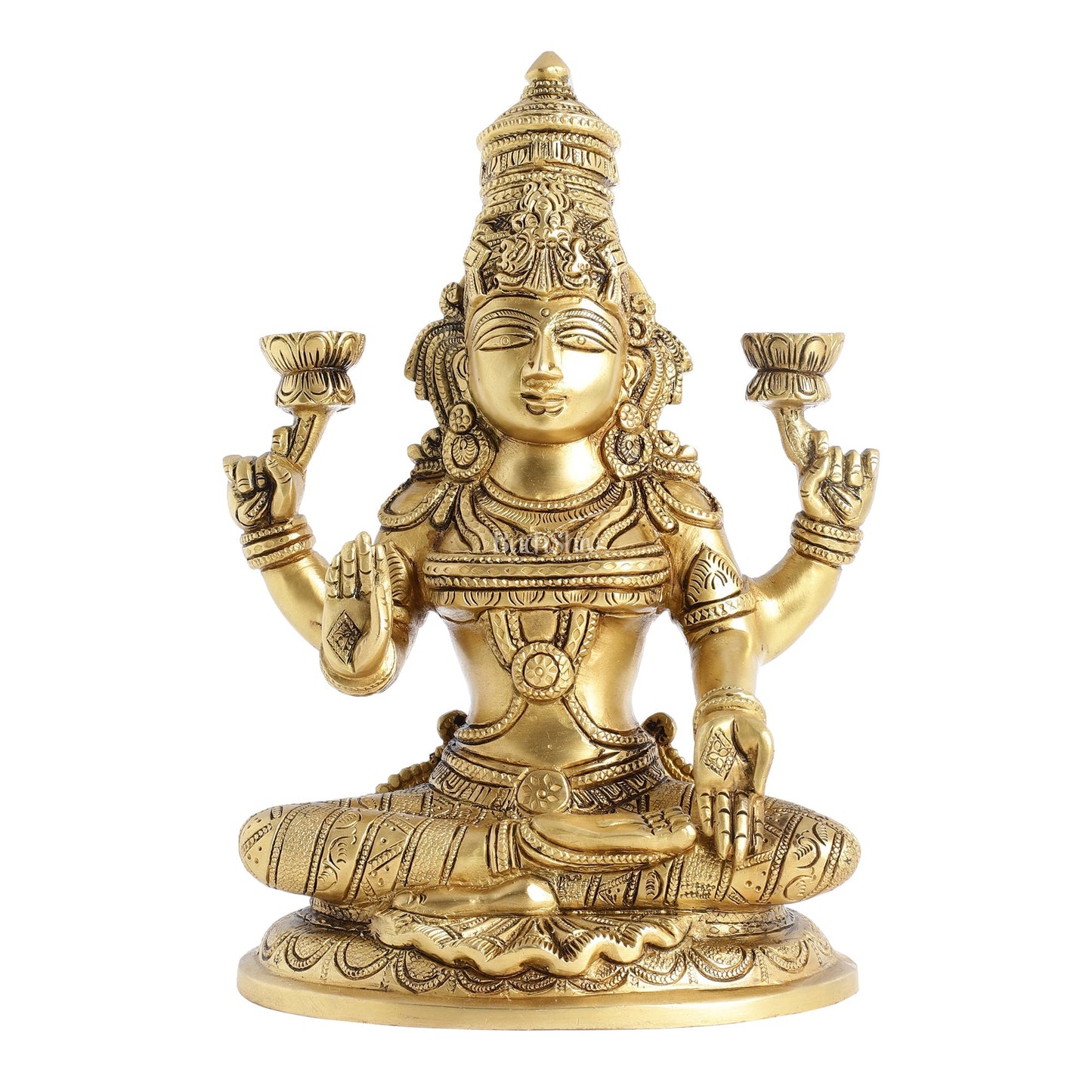 Superfine Brass Goddess Lakshmi Idol Statue Murti 11 inch