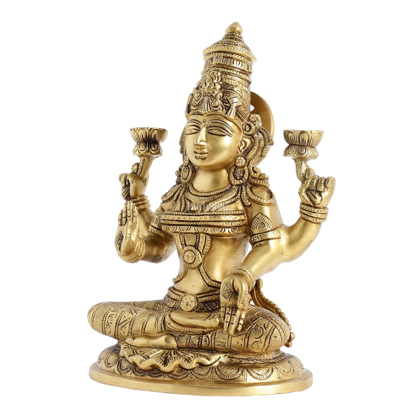 Superfine Brass Goddess Lakshmi Idol Statue Murti 11 inch