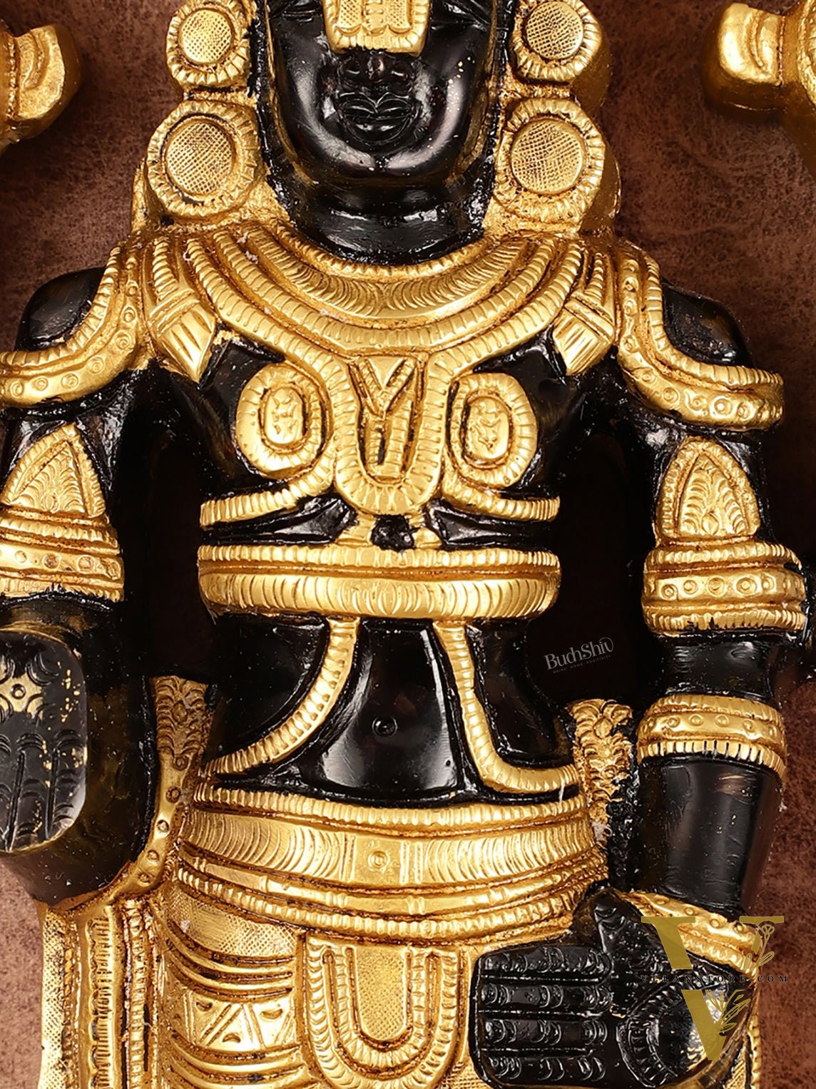 Superfine Brass Handcrafted Tirupati Balaji Wall Hanging - 16" x 8"