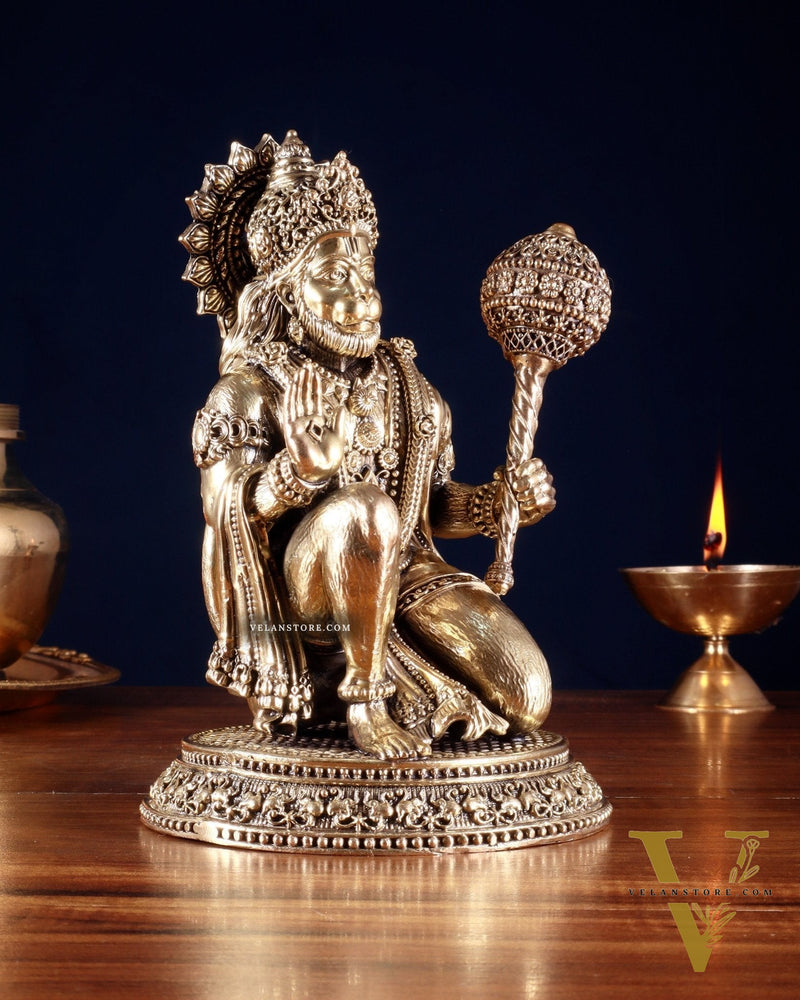 Superfine Brass Hanuman Idol – 8”