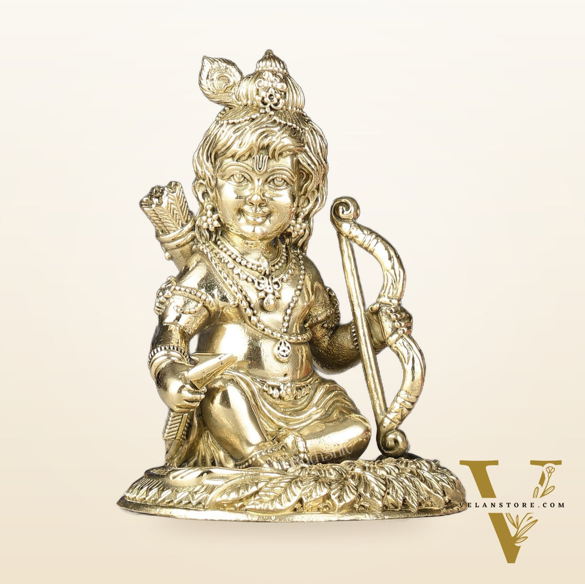 Superfine Brass Intricate Ram Lalla Idol | Height 4 inch