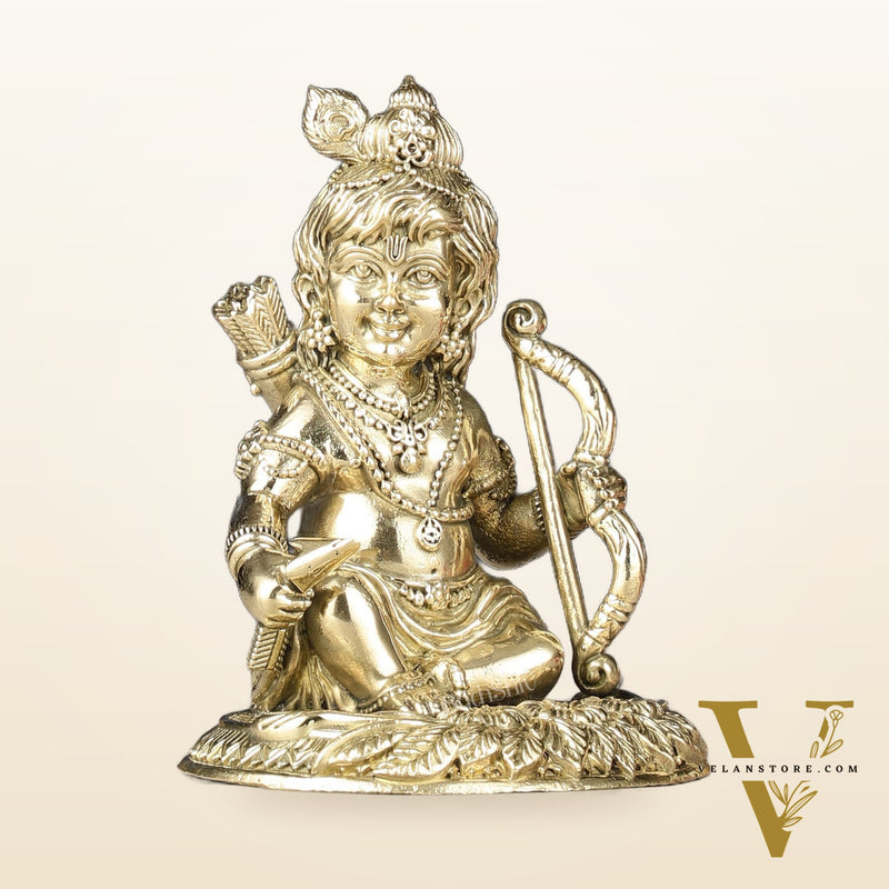 Superfine Brass Intricate Ram Lalla Idol | Height 4 inch