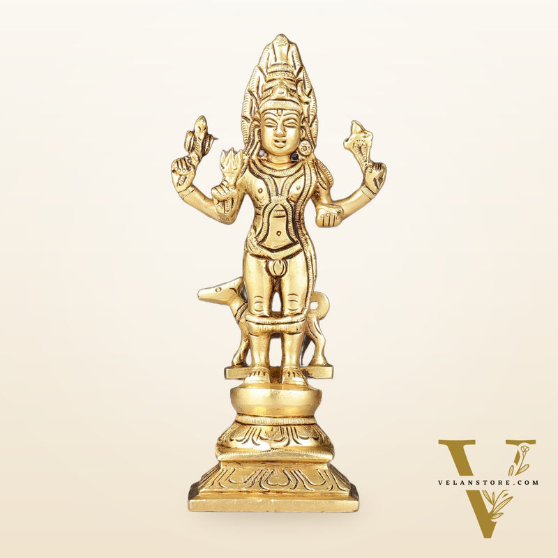Superfine Brass Kaal Bhairav Idol - 6.5
