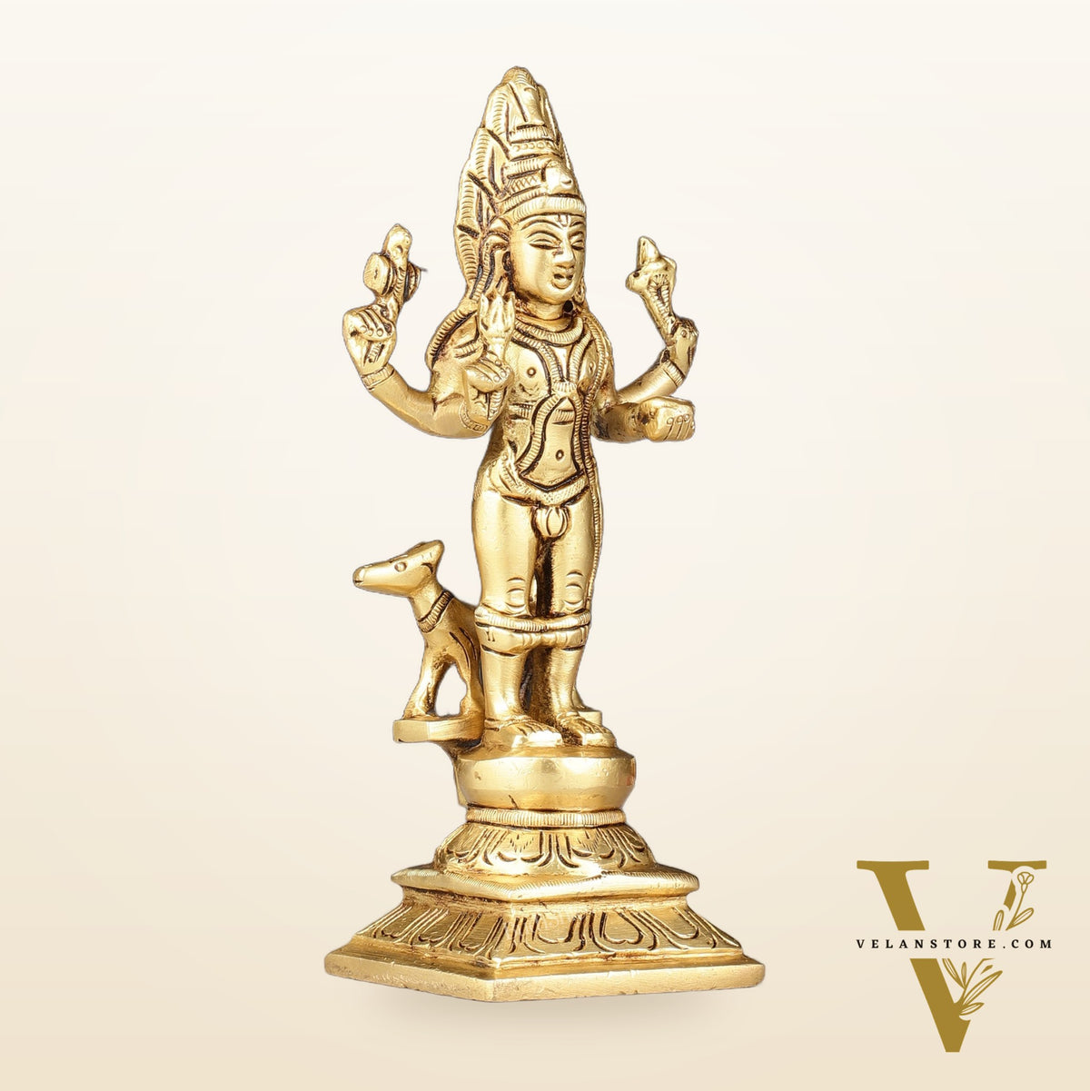 Superfine Brass Kaal Bhairav Idol - 6.5