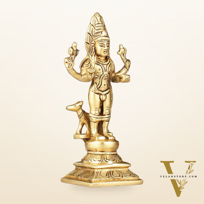 Superfine Brass Kaal Bhairav Idol - 6.5