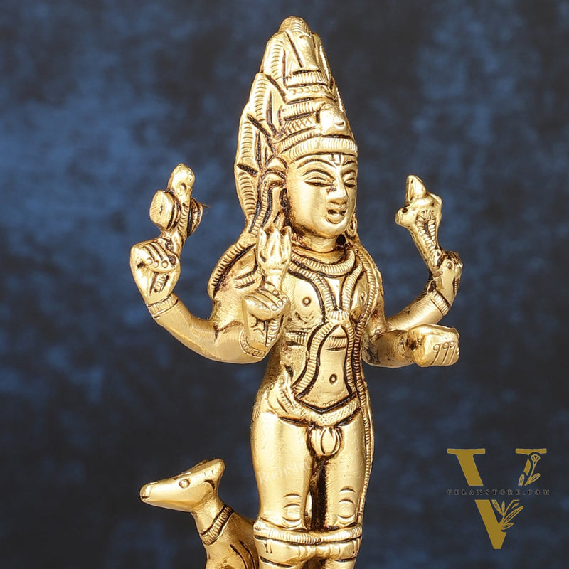 Superfine Brass Kaal Bhairav Idol - 6.5