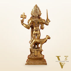 Superfine Brass Kala Bhairava Statue with Vahana Dog 18 inch