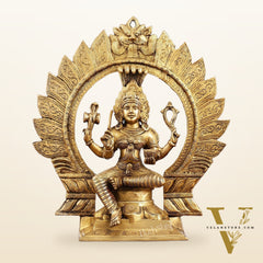 Superfine Brass Karmari Mariamman Idol with Prabhavali | Height 15 inch