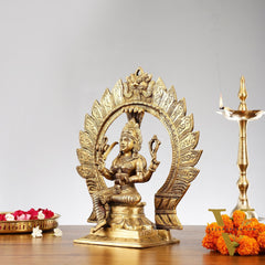 Superfine Brass Karmari Mariamman Idol with Prabhavali | Height 15 inch