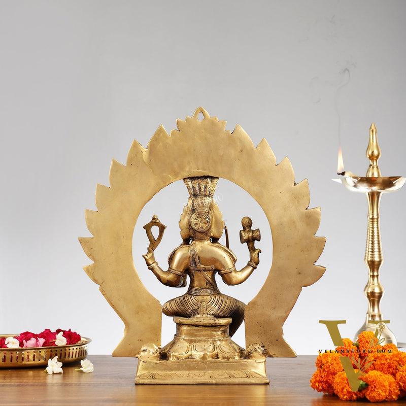 Superfine Brass Karmari Mariamman Idol with Prabhavali | Height 15 inch