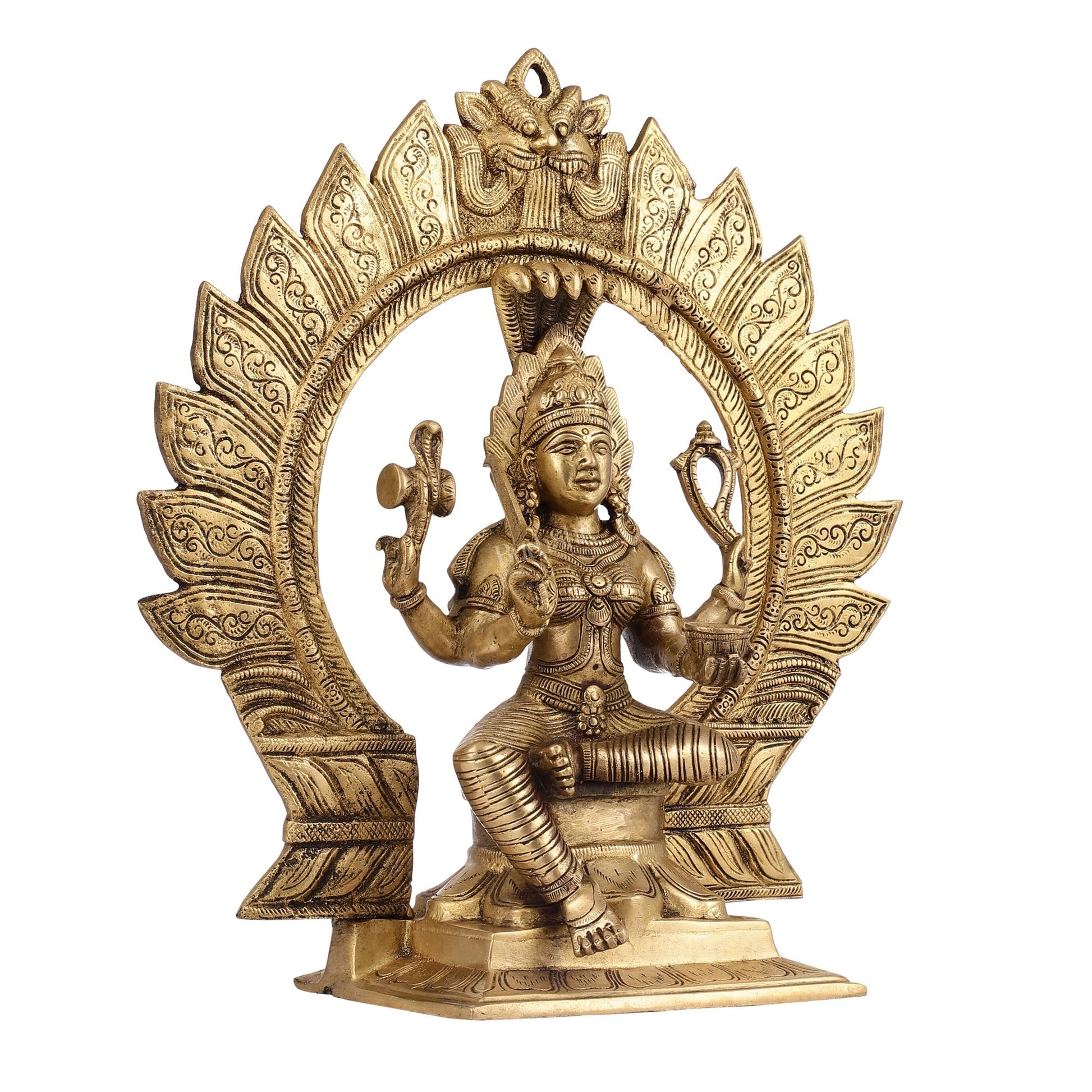 Superfine Brass Karmari Mariamman Idol with Prabhavali | Height 15 inch
