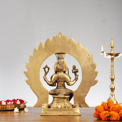 Superfine Brass Karmari Mariamman Idol with Prabhavali | Height 15 inch