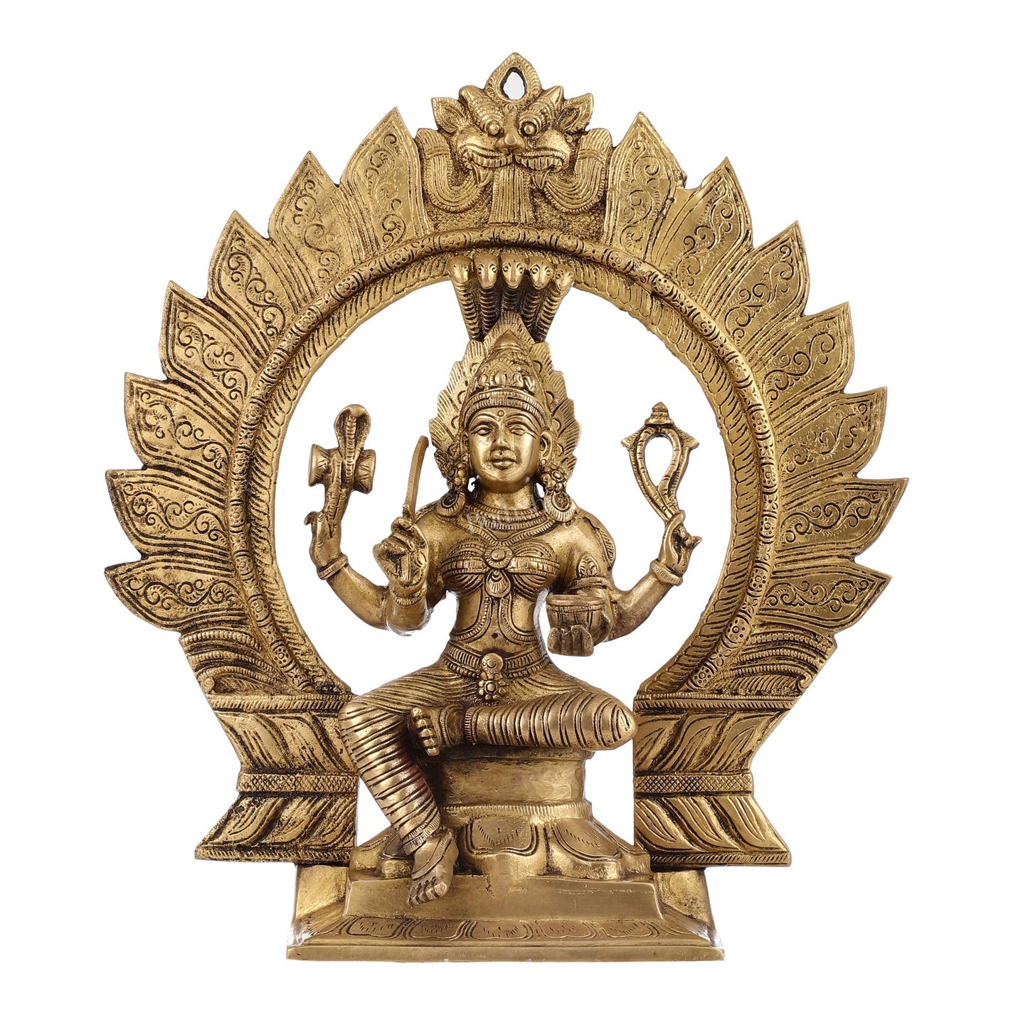 Superfine Brass Karmari Mariamman Idol with Prabhavali | Height 15 inch