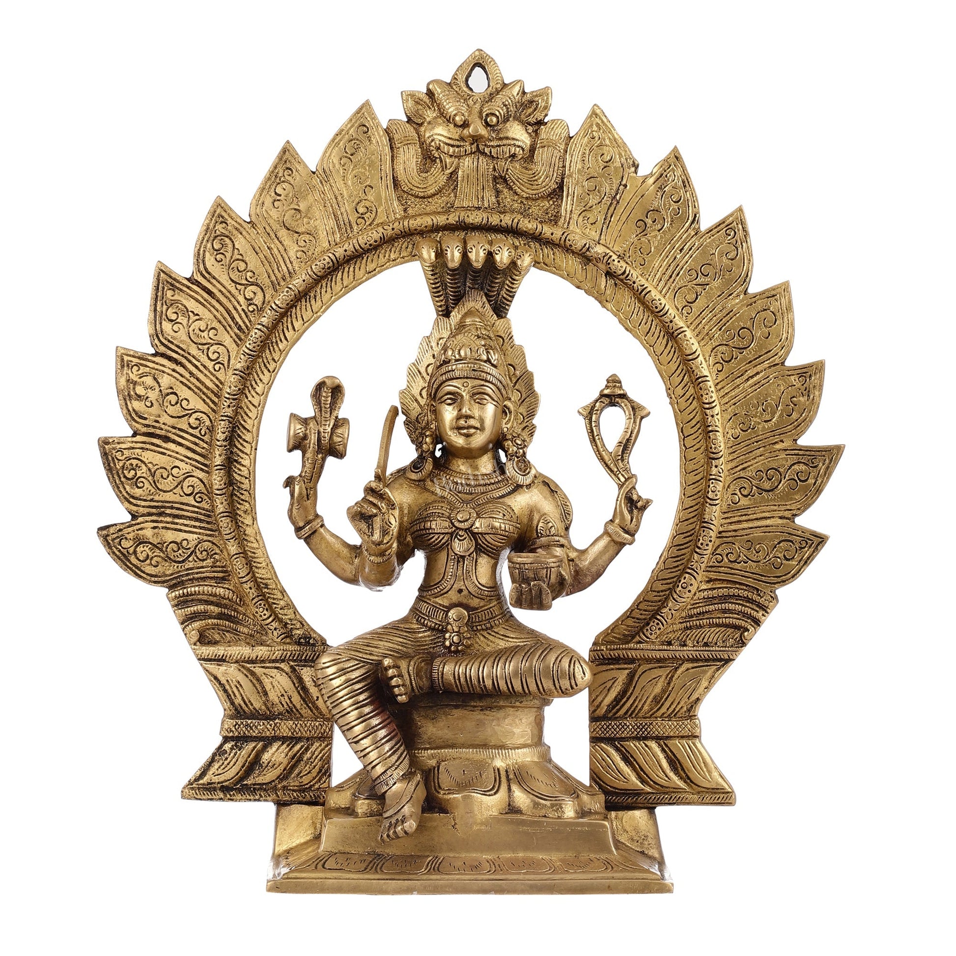 Superfine Brass Karmari Mariamman Idol with Prabhavali | Height 15 inch
