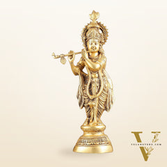 Superfine Brass Krishna Idol - 18 Inch