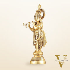 Superfine Brass Krishna Idol - 18 Inch