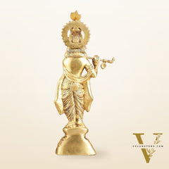 Superfine Brass Krishna Idol - 18 Inch