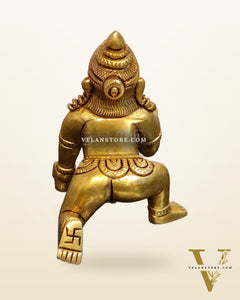 Superfine Brass Ladoo Gopal Krishna Idol | Baby Form | Height 4 Inch