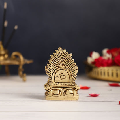 Superfine Brass lal bagh ka raja Ganesha Idol | Height 3.5 inch