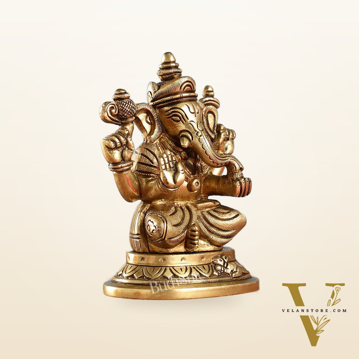 Superfine Brass Lord Ganesha Idol | Height 5 inch