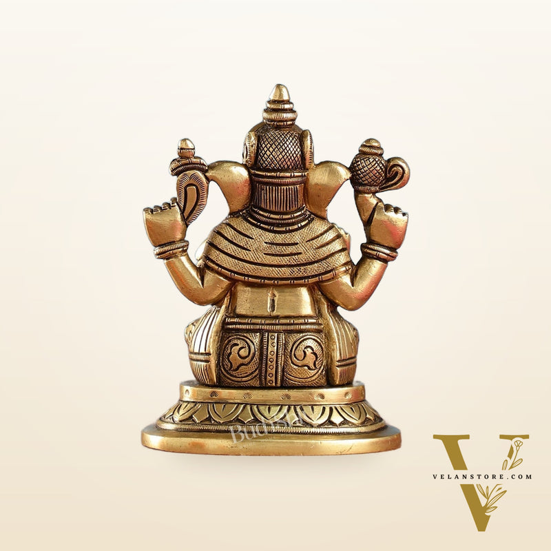 Superfine Brass Lord Ganesha Idol | Height 5 inch